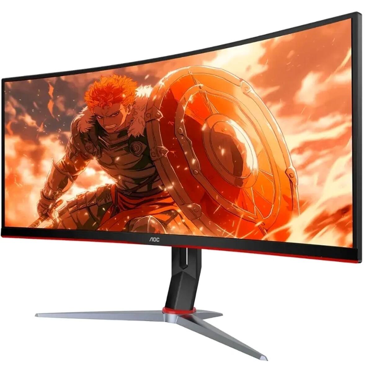 Back. AOC - CU34G2XP 34" UW-QHD (3440x1440) 180Hz 1ms Curved LED FreeSync Monitor,  - Black.