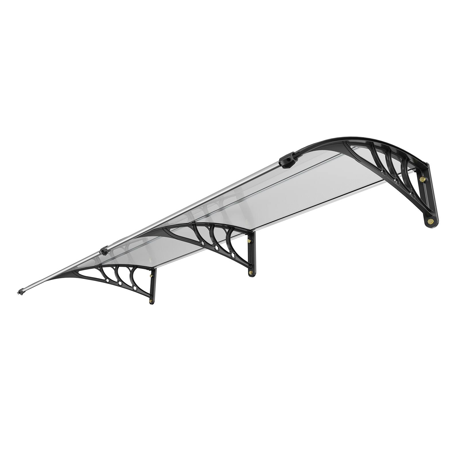 Alt View 5. VEVOR - Window Door Awning Canopy 40" x 80", UPF 50+ Polycarbonate Entry Door Outdoor Window Awning Exterior - Transparent.