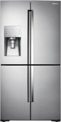 Samsung - 27.8 Cu. Ft. 4-Door Flex French Door Fingerprint Resistant Refrigerator with Food ShowCase - Stainless steel - Front_Zoom