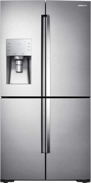 Samsung 27 8 Cu Ft 4 Door Flex French Door Fingerprint Resistant Refrigerator With Food Showcase Stainless Steel Rf28k9380sr Best Buy