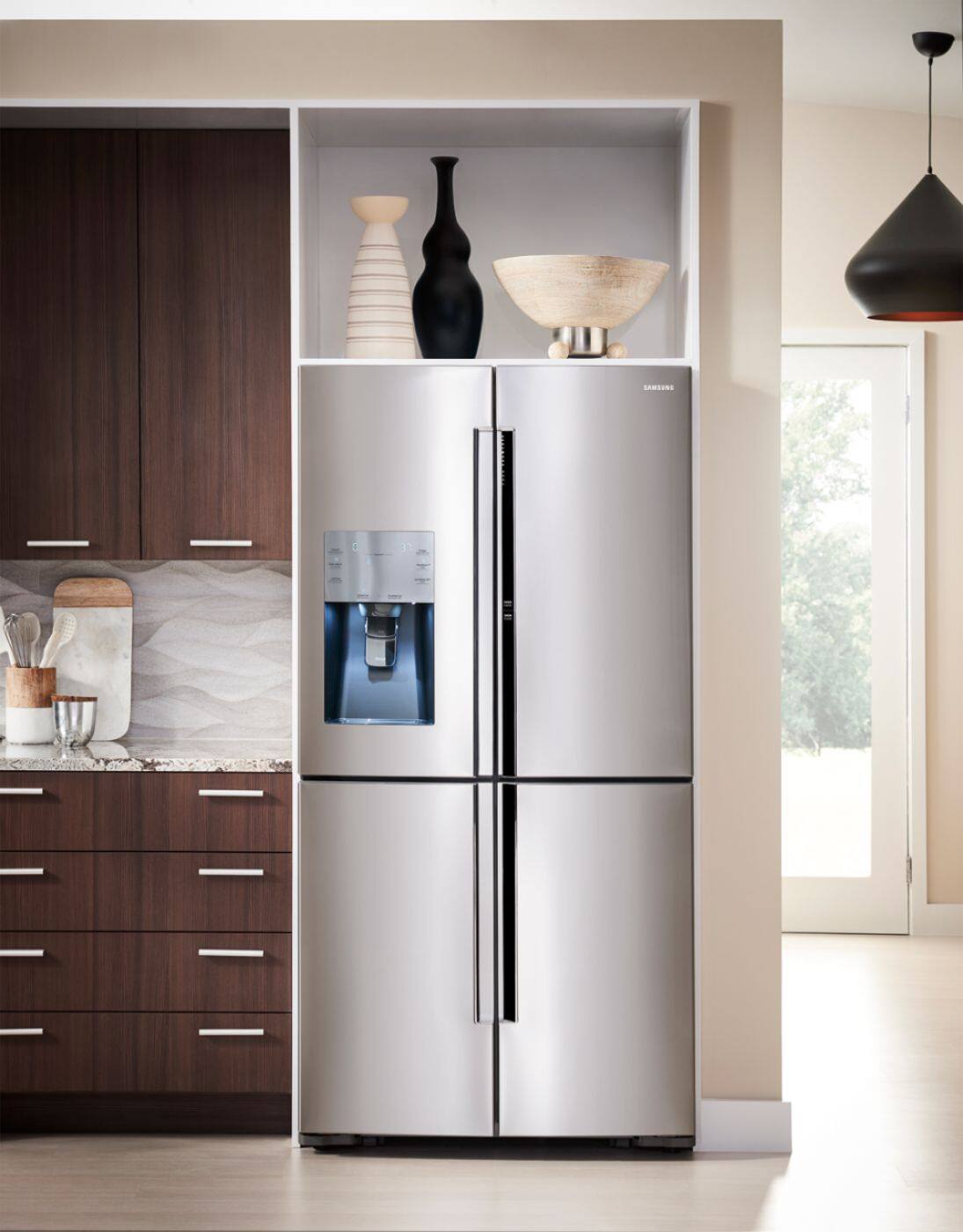 Alt View 18. Samsung - 27.8 cu. ft. 4-Door Flex French Door Refrigerator with Food ShowCase - Stainless steel.