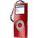 Alt View Standard 20. Belkin - F8Z141-RED Metal Top Clear Acrylic Case for iPod Nano 2G - Clear, Red.