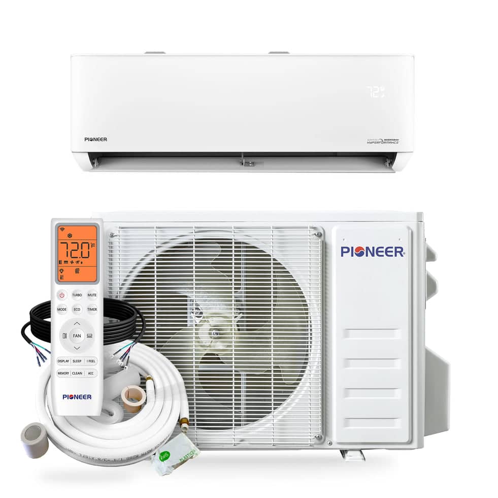 Pioneer - Quantum Hyperformance 1-Zone 12,000 BTU 25 SEER2 Ductless Energy-Star Mini-Split Inverter Heat Pump 230V - White