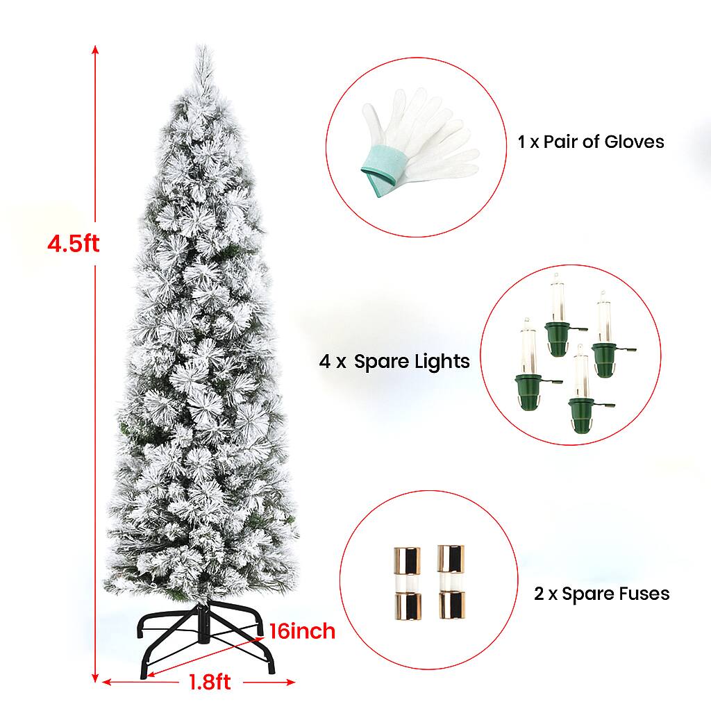 1 x Pair of Gloves  
4 x Spare Lights  
2 x Spare Fuses  

4.5ft  
1.8ft  
16inch