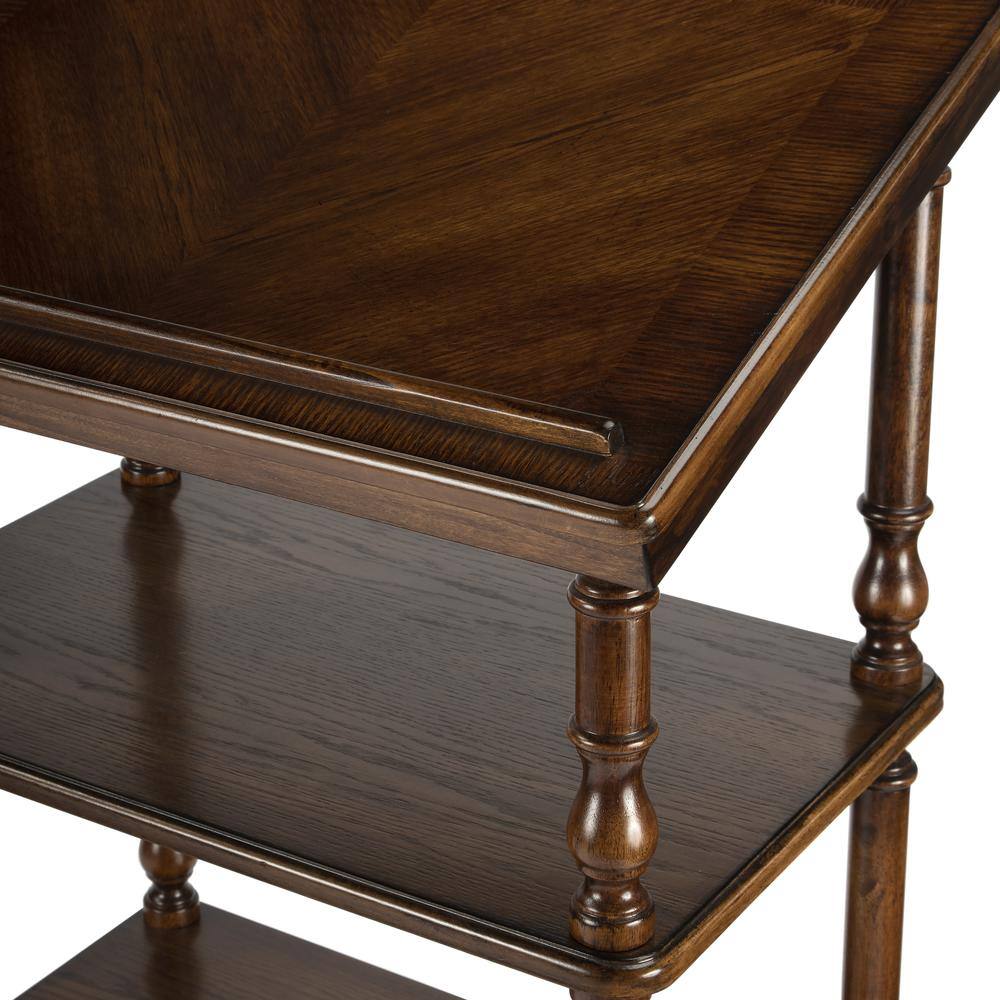 Alt View 5. Butler Specialty - Alden 4-Tier Library Stand - Medium Brown.