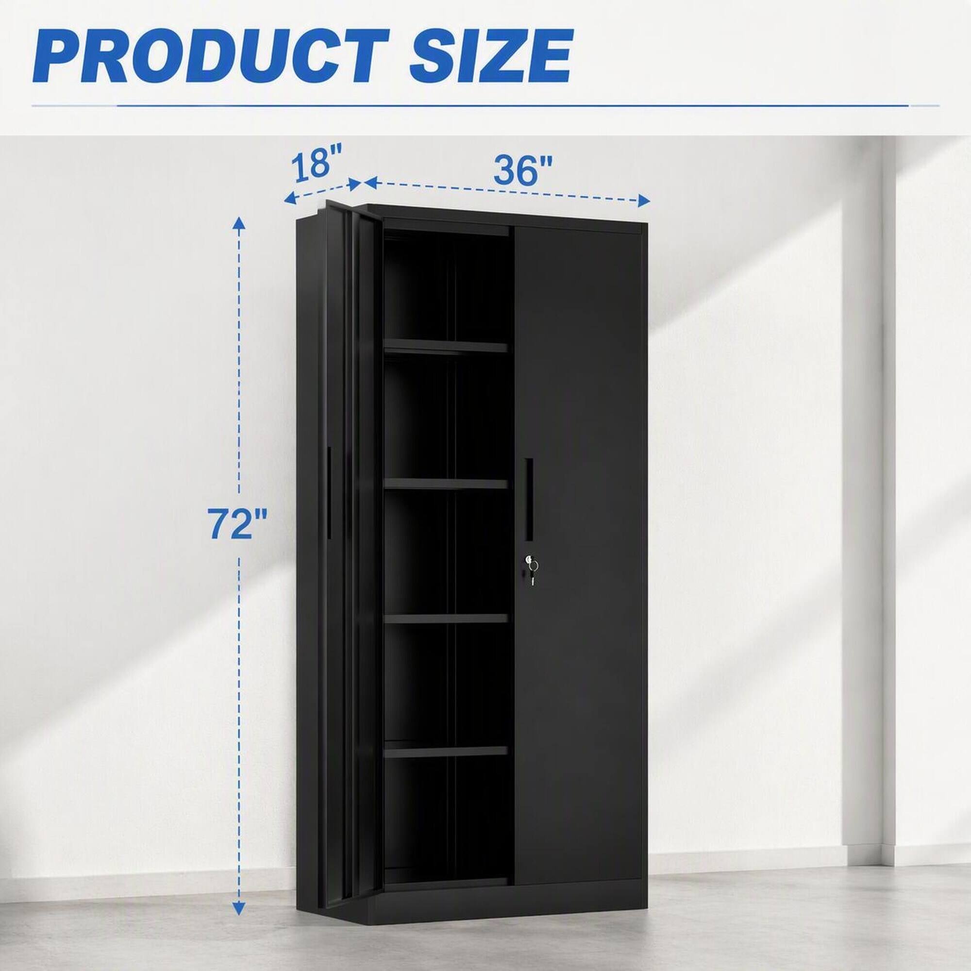 PRODUCT SIZE  
18" x 36" x 72"