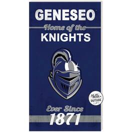 Jardine - SUNY Geneseo Knights 11'' x 20'' Indoor/Outdoor Home Of The Sign - Navy