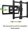 Sanus - Elite Series Full Motion TV Wall Mount For Most 40" - 95" LCD TVs - Black-Angle_Standard