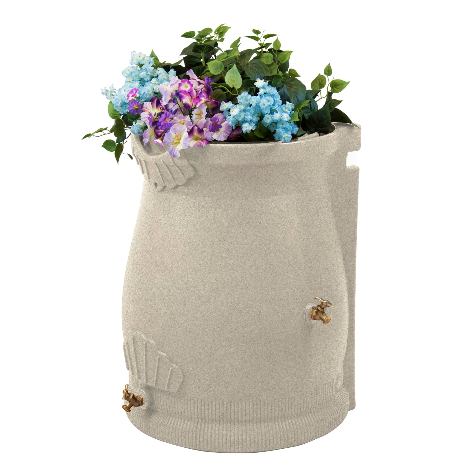 Alt View 4. Good Ideas - Good Ideas RWURN50-SAN 50 Gallon Rain Water Saver Wizard Barrel Urn, Sandstone - Sandstone.