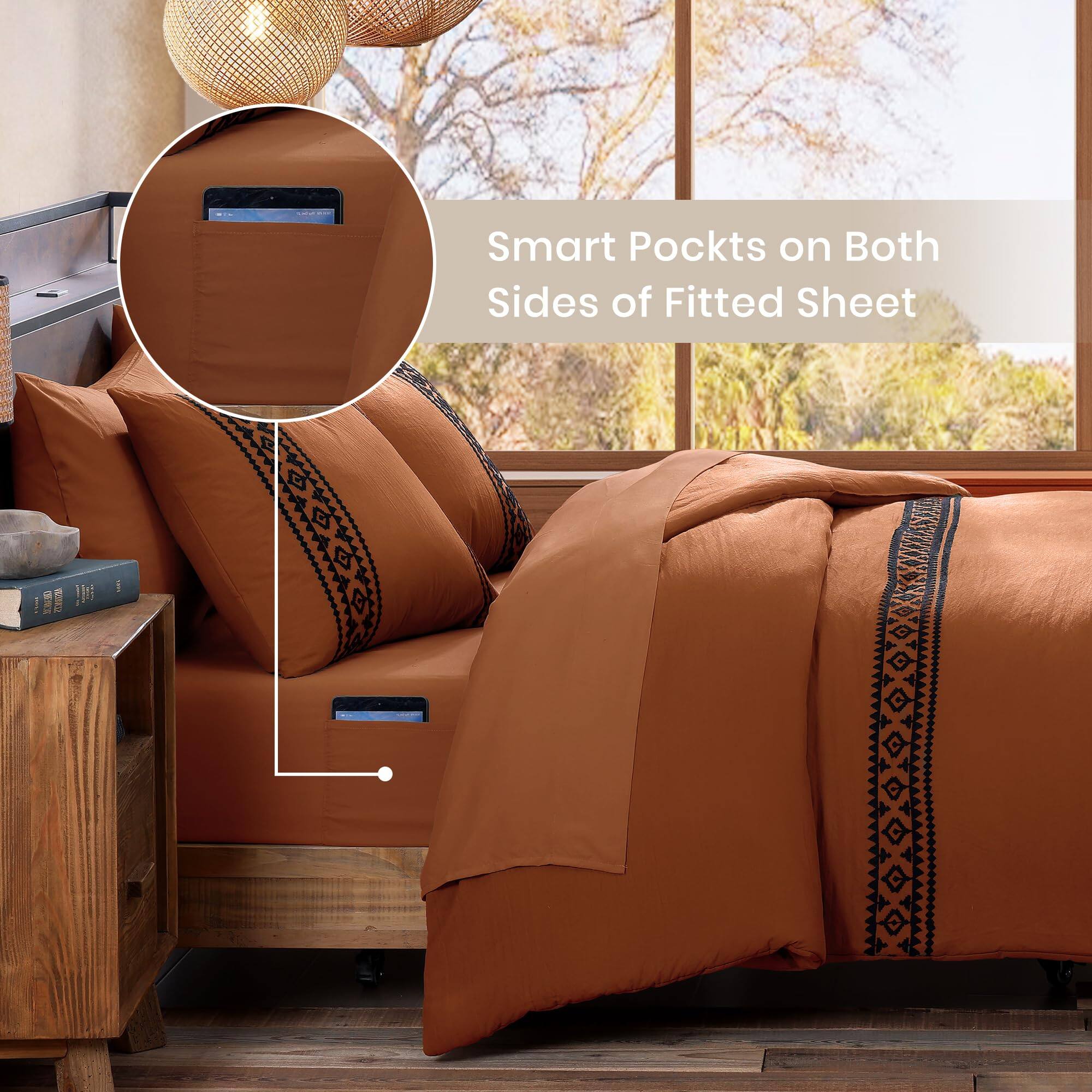 Smart Pockets on Both Sides of Fitted Sheet