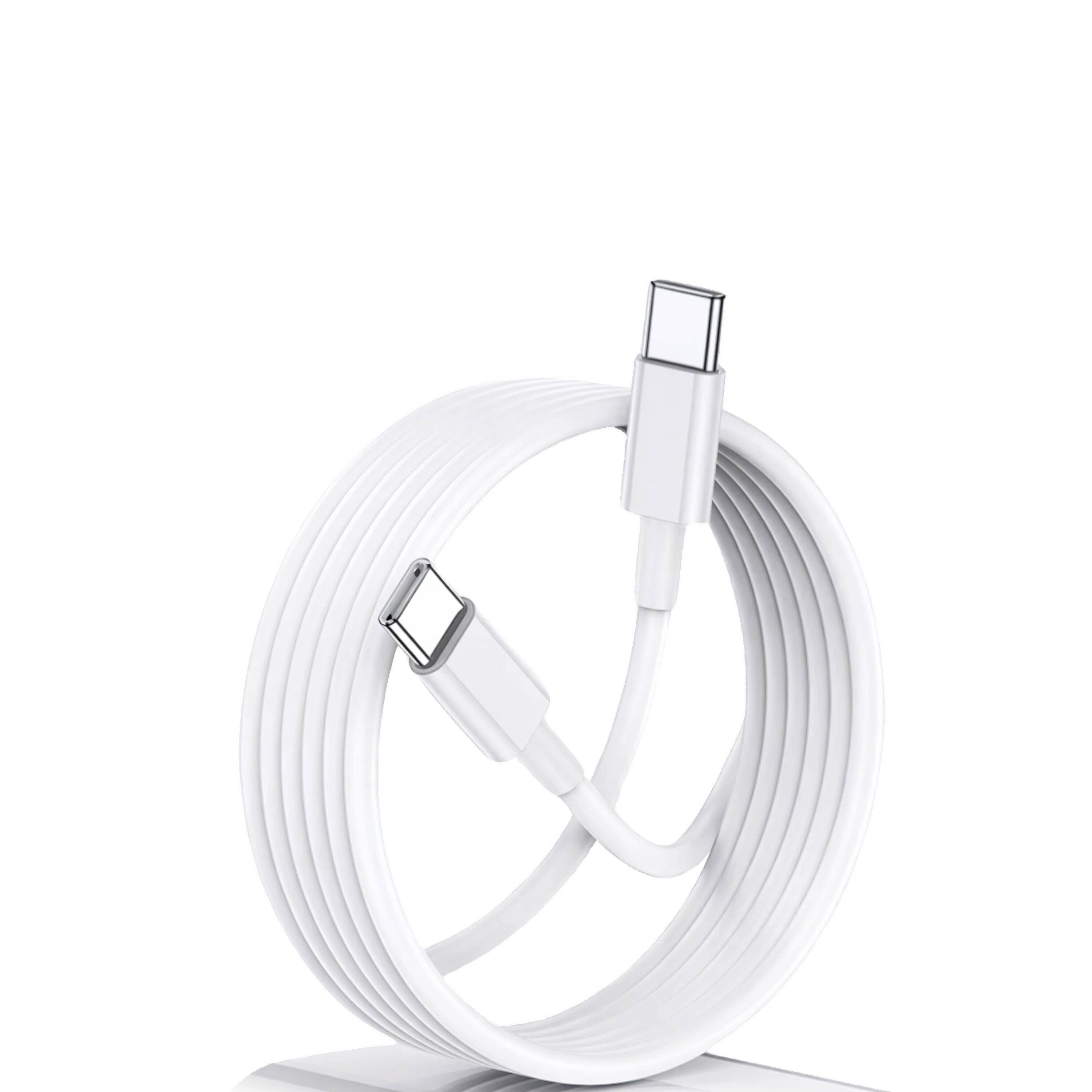 Angle. Kitcheniva - Premium Charger Cable USB-C Fast Charging For iPhone 15 Series 6 Ft 2 Pack.