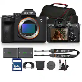 Bundle - Sony - a7 V Mirrorless Camera + 64GB Card + Battery + Bag - Black