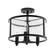 Front Zoom. Lalia Home - 3 Light Semi-flushmount Glass and Metallic Accented - Black.