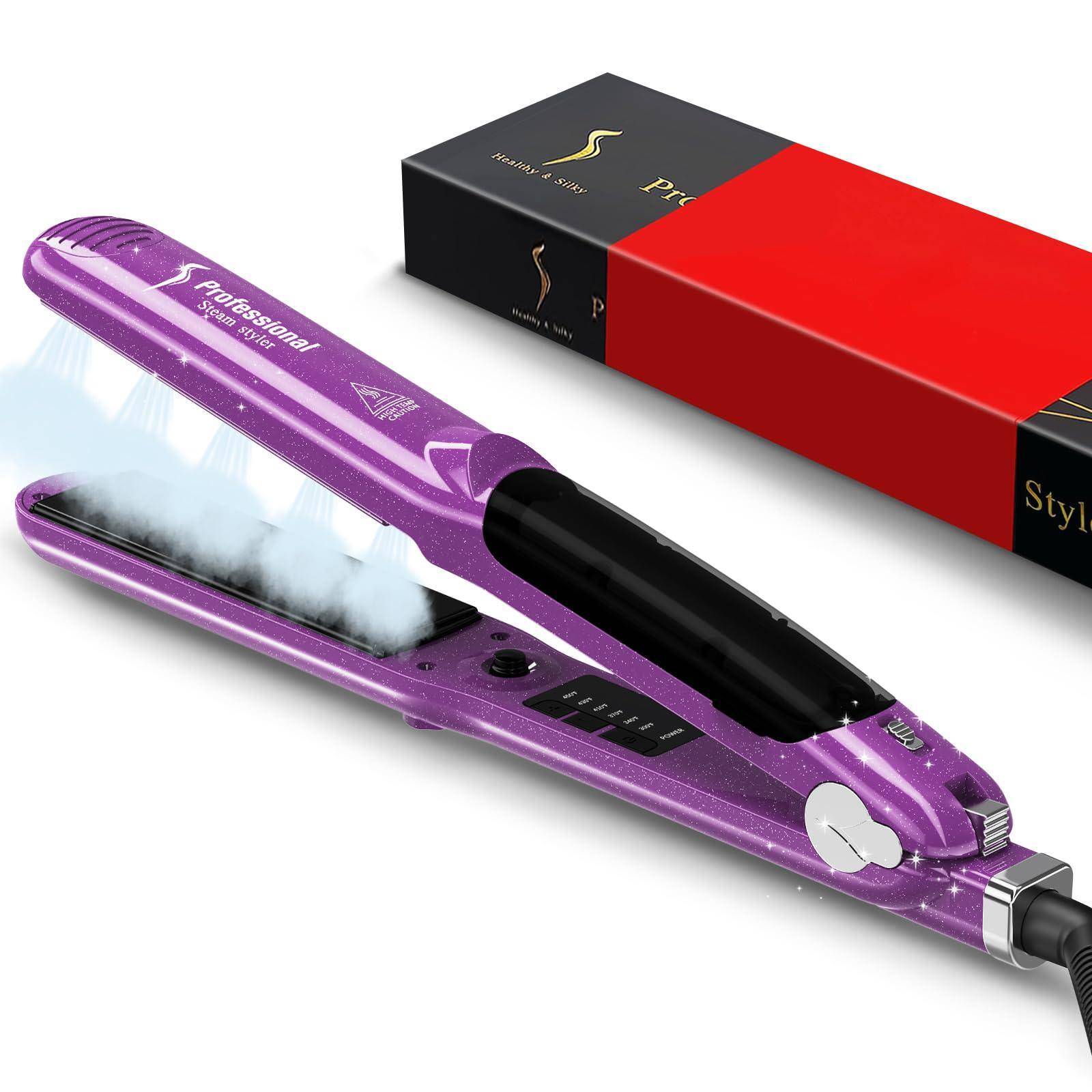 1 Inch Purple Steam Hair Straightener