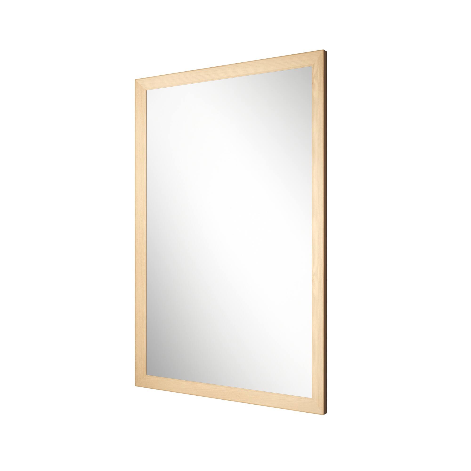 Alt View 1. Boyel Living - 36 in W x 24 in L Dark Wood Grain Rectangular Slanted Edge Aluminum Framed Wall Bathroom Vanity Mirror.