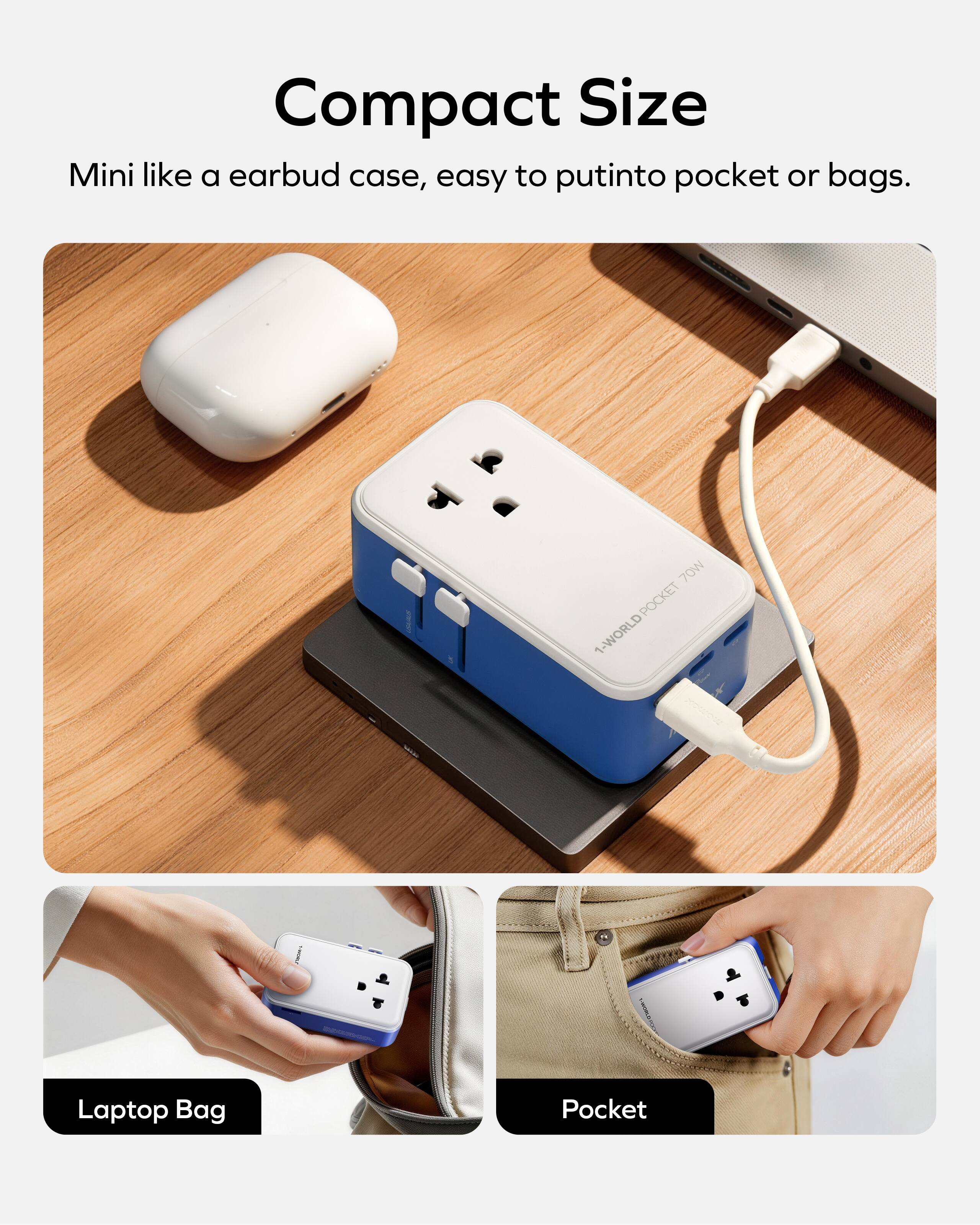 Compact Size

Mini like a earbud case, easy to put into pocket or bags.

ARE 70W POCKET 1-WORLD T Laptop Bag Pocket