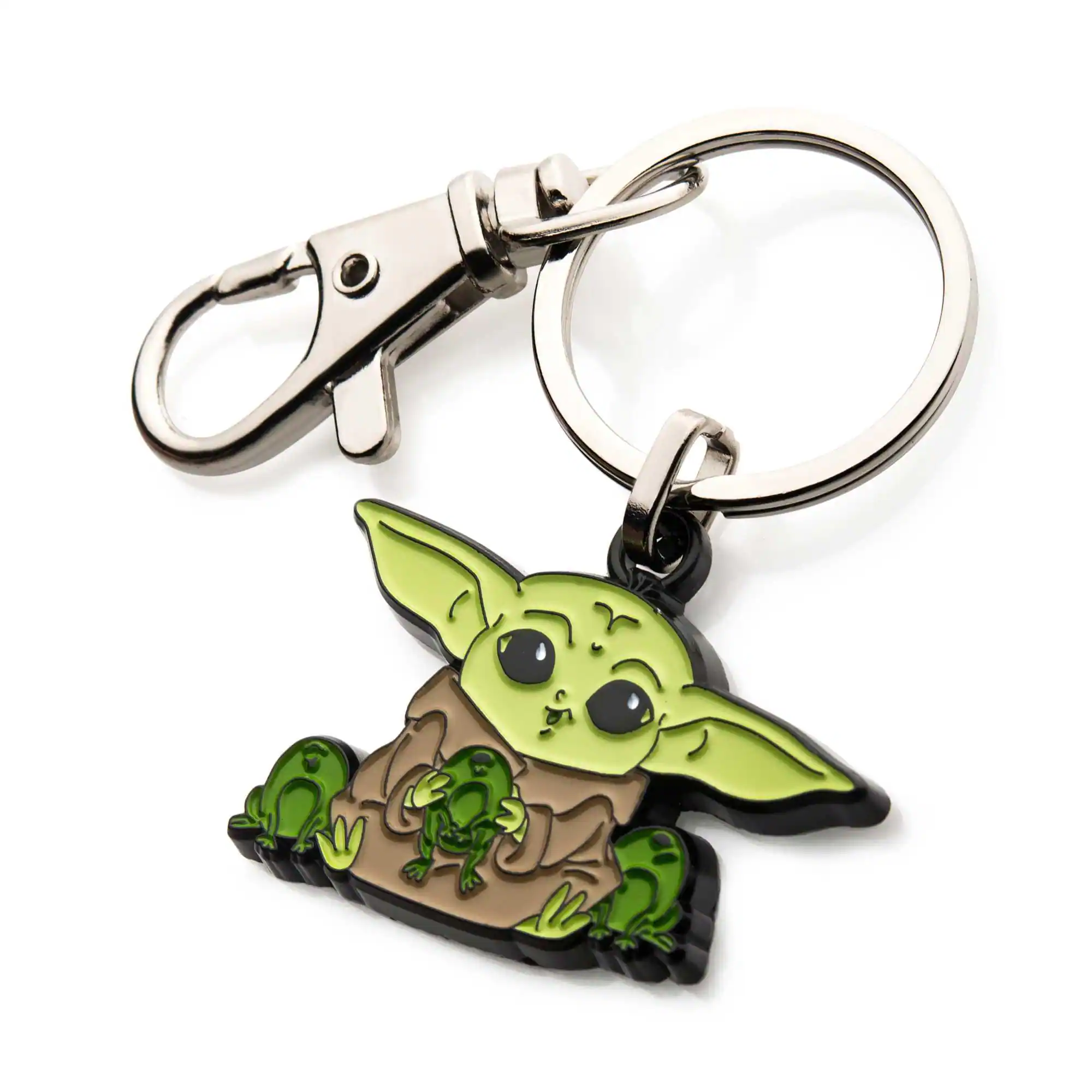 Alt View 1. Star Wars - Star Wars The Mandalorian The Child Eating Space Frogs Enamel Keychain - Green.