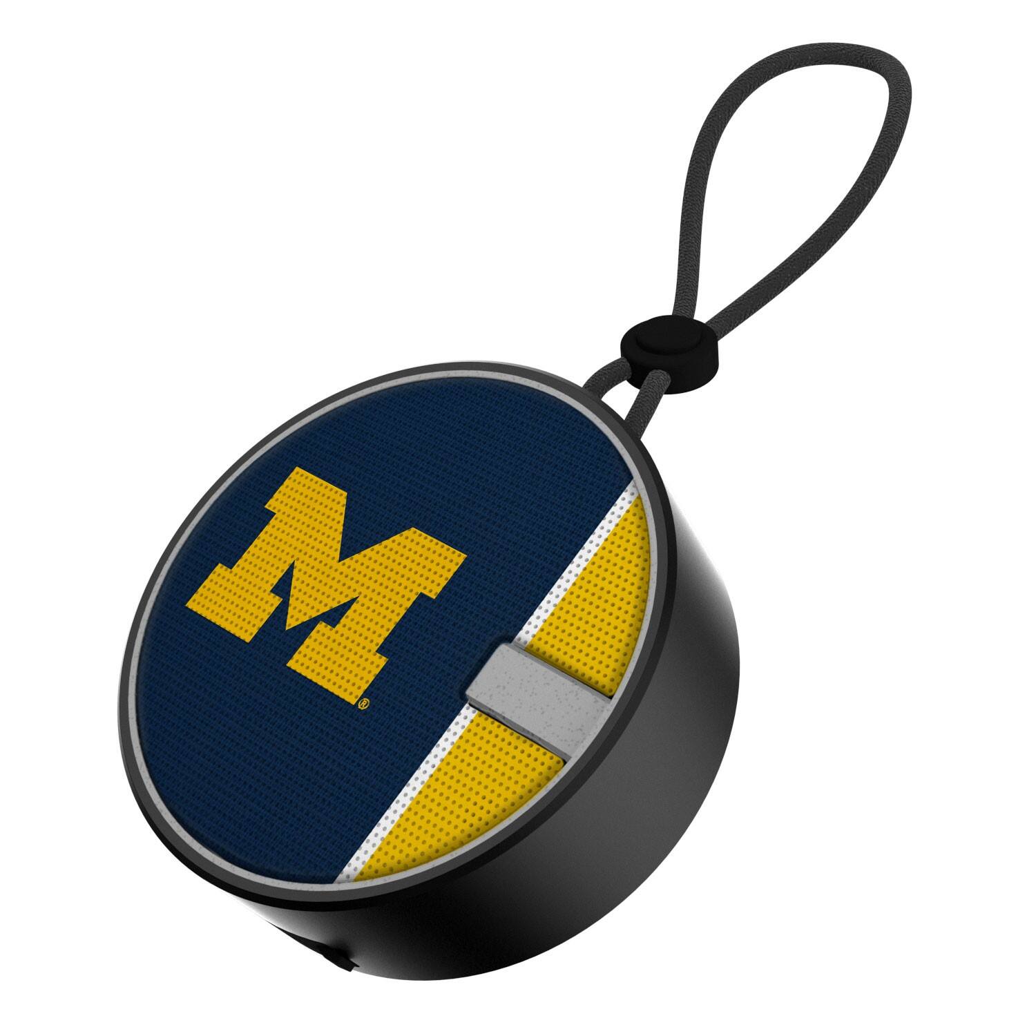Front. Keyscaper - Michigan Wolverines Logo Waterproof Bluetooth Speaker - Multicolor.