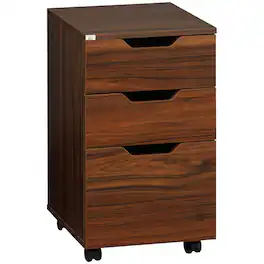 Homcom - Cabinet Storage Organizer with Caster Wheels - Brown