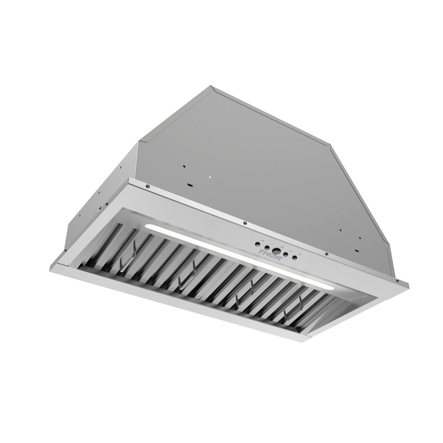 Left. Thor Kitchen - 28 Inch Convertible Range Hood Insert in Stainless Steel - Stainless steel.