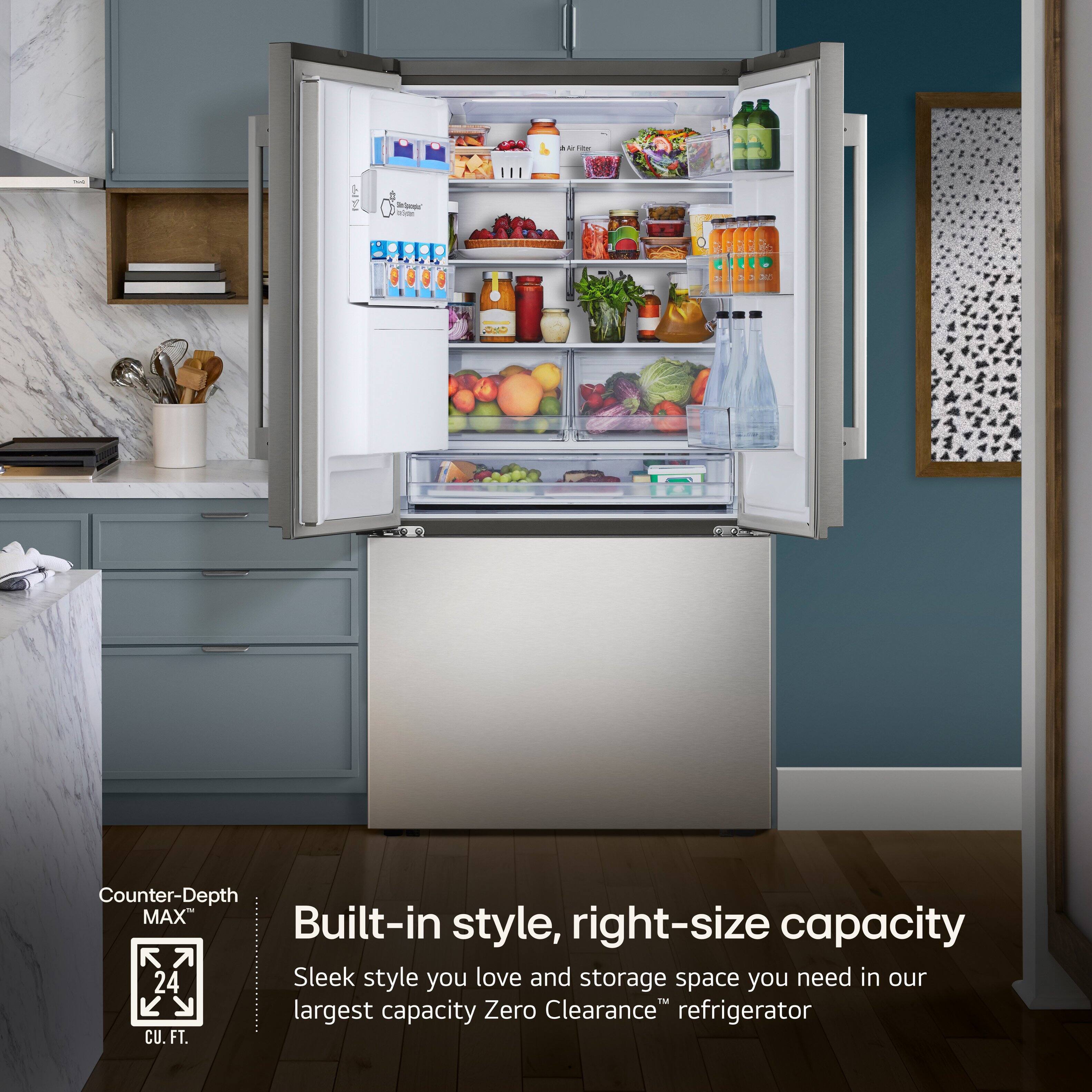 Counter-Depth MAX™  
24 CU. FT.

Built-in style, right-size capacity  
Sleek style you love and storage space you need in our largest capacity Zero Clearance™ refrigerator