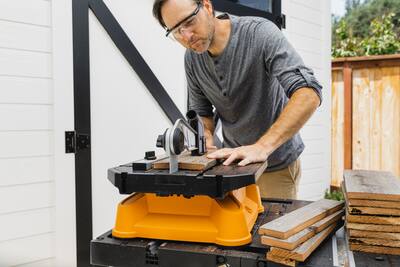 WORX 5.5 Amp BladeRunner Electric Table Top Saw Black WX572L