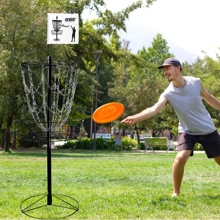 Alt View 3. GSE Games & Sports Expert - Portable 12-Chain Disc Golf Basket, Metal Flying Disc Golf Practice Target (Black) - Black.