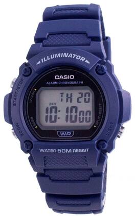 Casio - Youth Illuminator Digital W-219H-2A W-219H-2 Men's Watch - Black
