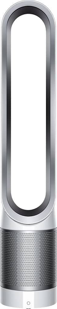 Front. Dyson - Pure Cool Link - TP02 - Smart Tower Air Purifier and Fan - White/Silver.