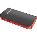 Front Zoom. AXXESS - 13,200mAh Power Bank - Gray with Red Trim.