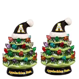 Evergreen Enterprises - Appalachian State Mountaineers 2-Pack 4" Ceramic LED Christmas Tree Set - Multicolor