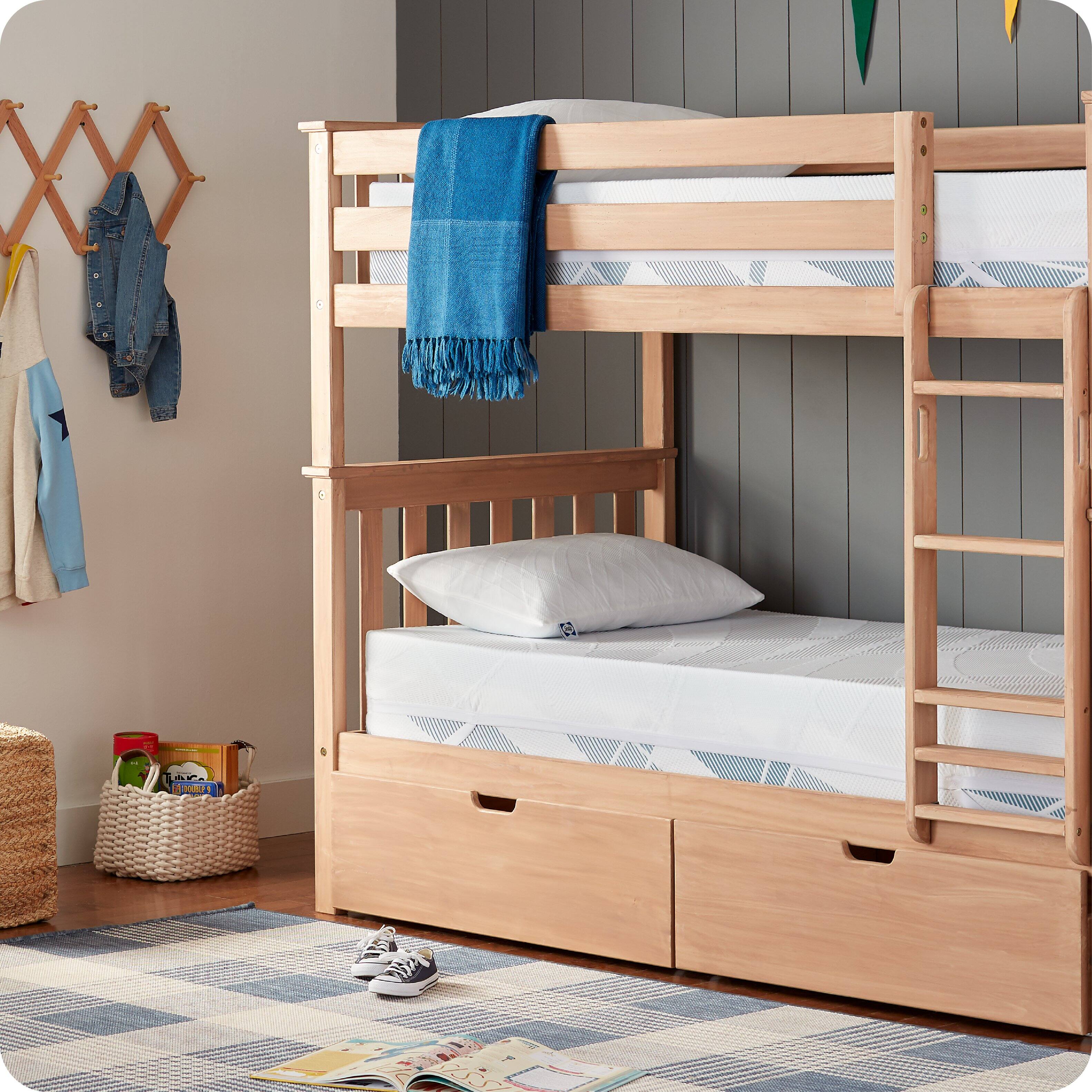 Left. Sealy - Dreamlife 3” Gel Memory Foam Mattress Topper with Cooling Cover, Twin - Blue.