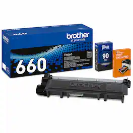 Brother - TN660 High Yield Black Toner Cartridge - TN660 w/ Print Like a Pro Bundle