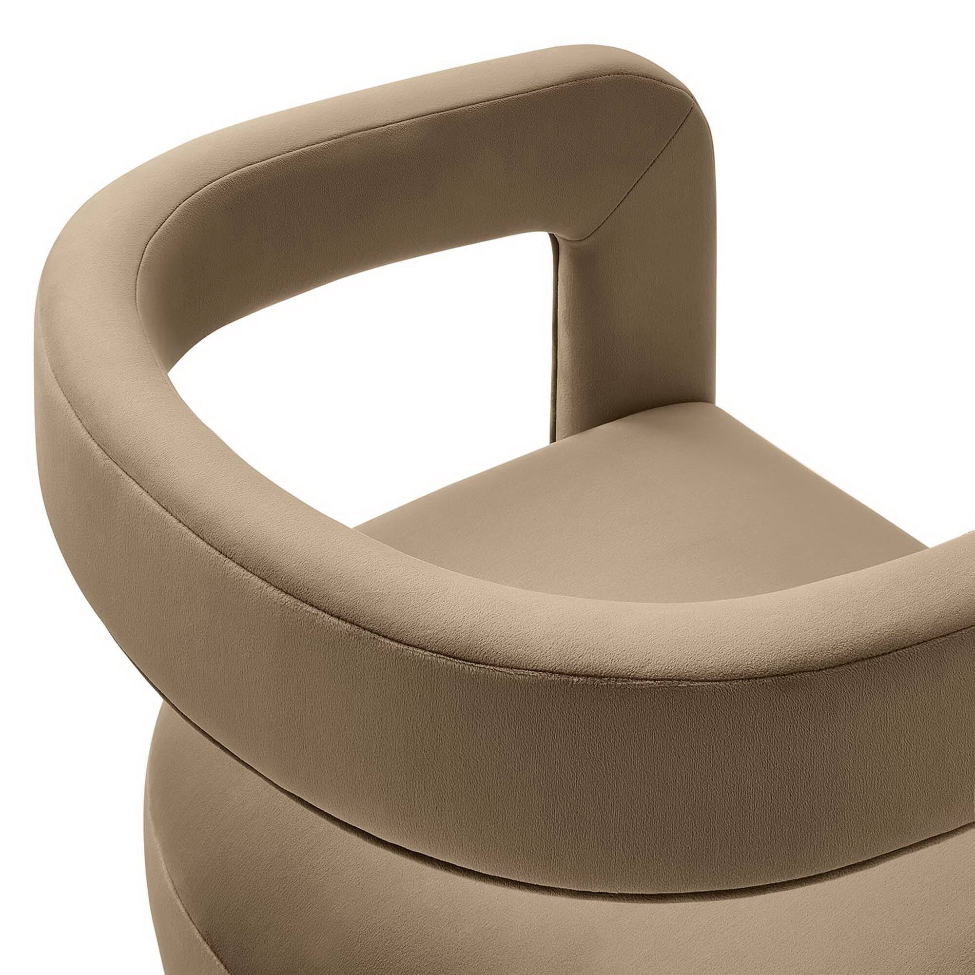 Alt View 6. Modway - Winslow Performance Velvet Barrel Accent Chair by Modway - Taupe.