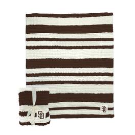 Logo Brands - San Diego Padres 50" x 60" Cable-Knit Throw Blanket - Multicolor