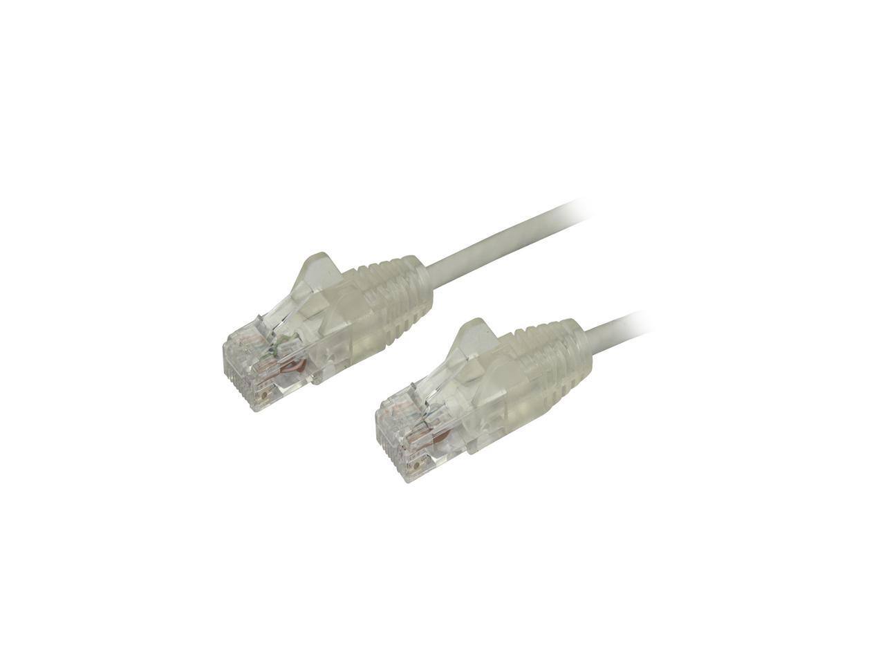 Front. StarTech.com - StarTech N6PAT3GRS Cat6 3ft Gray Slim Snagless RJ45 Cable.