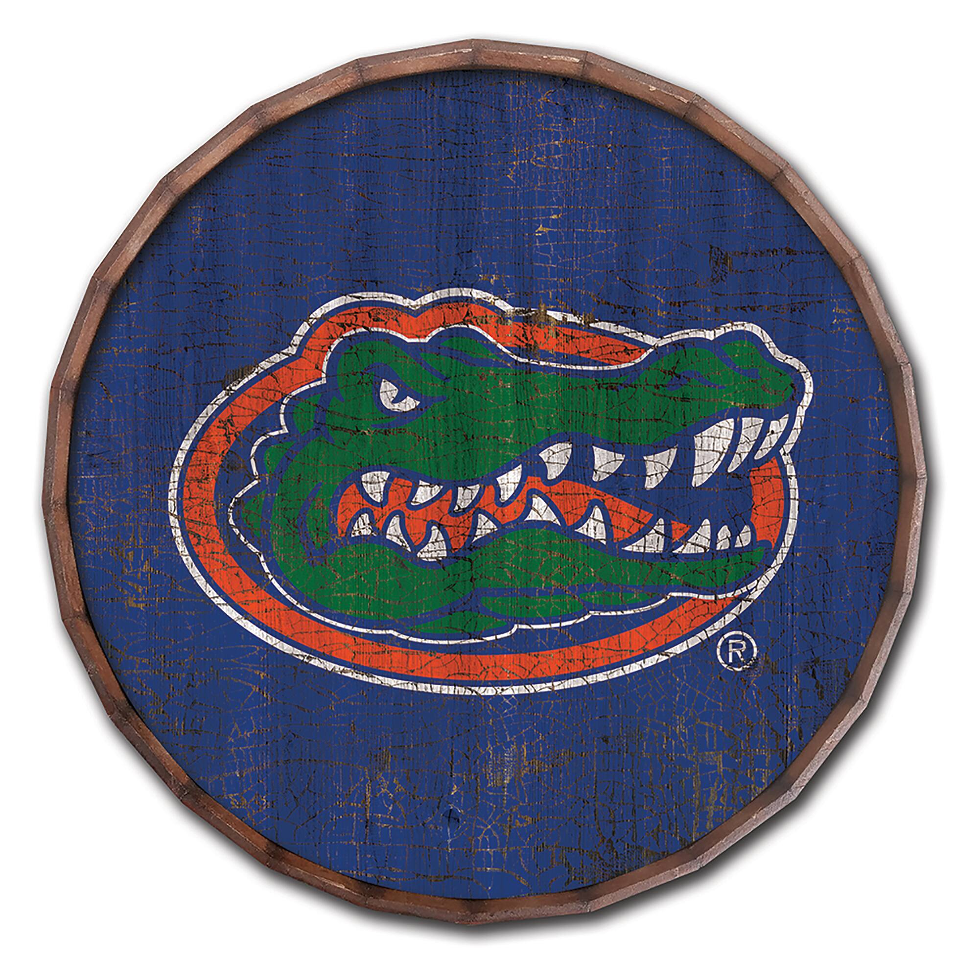 Florida Gators 24" Cracked Color Barrel Top Sign