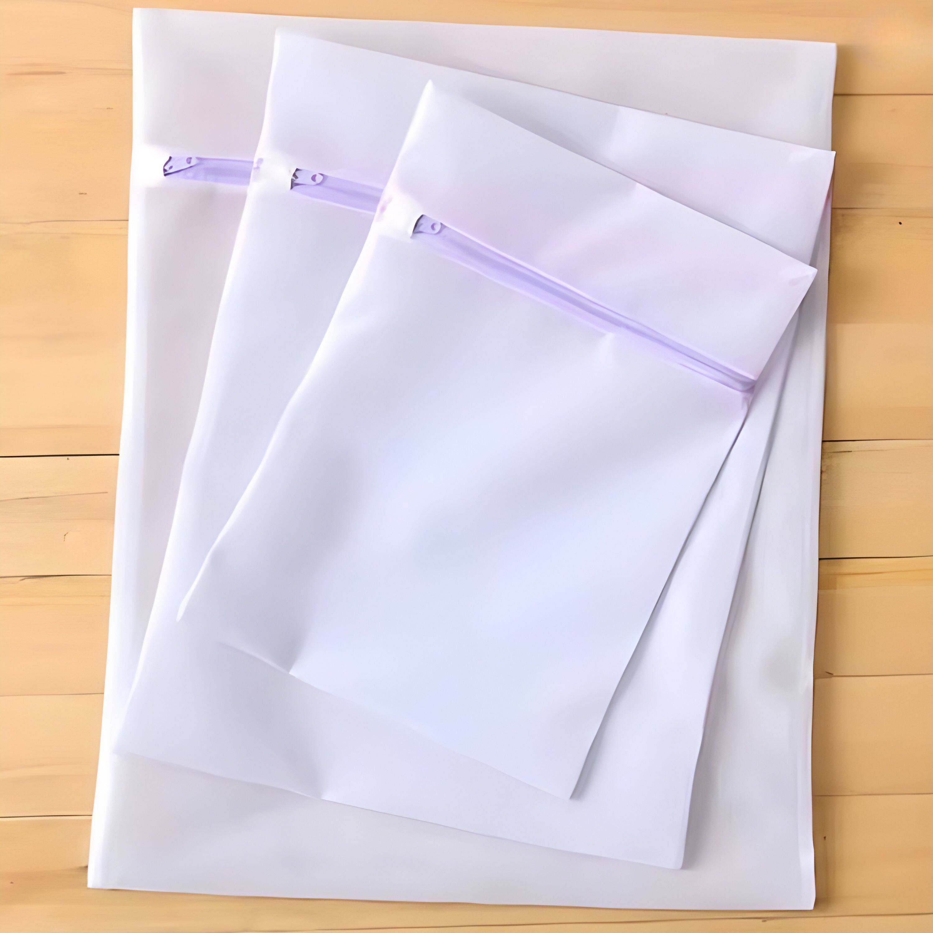 Front. Kitcheniva - Purple Laundry Mesh Bags - 3 Pack (Small, Medium, Large) Reusable Washing Bags for Clothes, Delicates, Shoes - Purple.