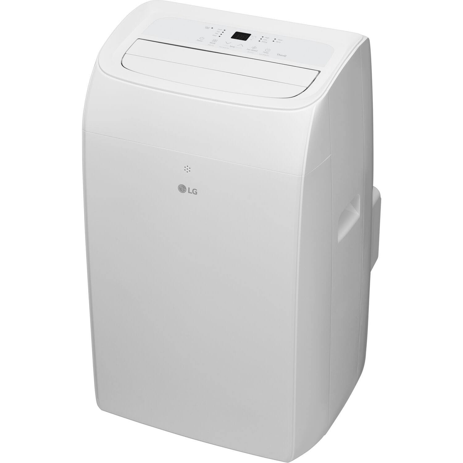Front. LG - 450 Sq. Ft. 10,200 BTU Smart Portable Air Conditioner 12,000 BTU Heater - White.