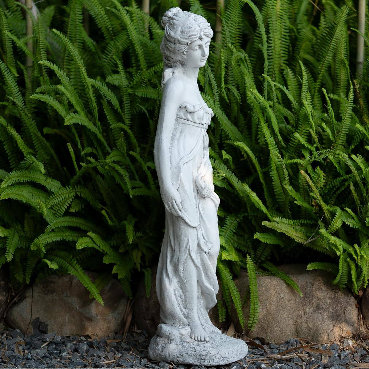 Alt View 3. Alchemy Casas - Outdoor Goddess Statue Garden Beauty Decoration Graceful Female Figure Sculpture Concrete Finish Art Decor.