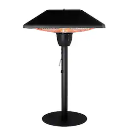 ZACHVO - 1500 Watt Electric Tabletop Patio Heater - Black