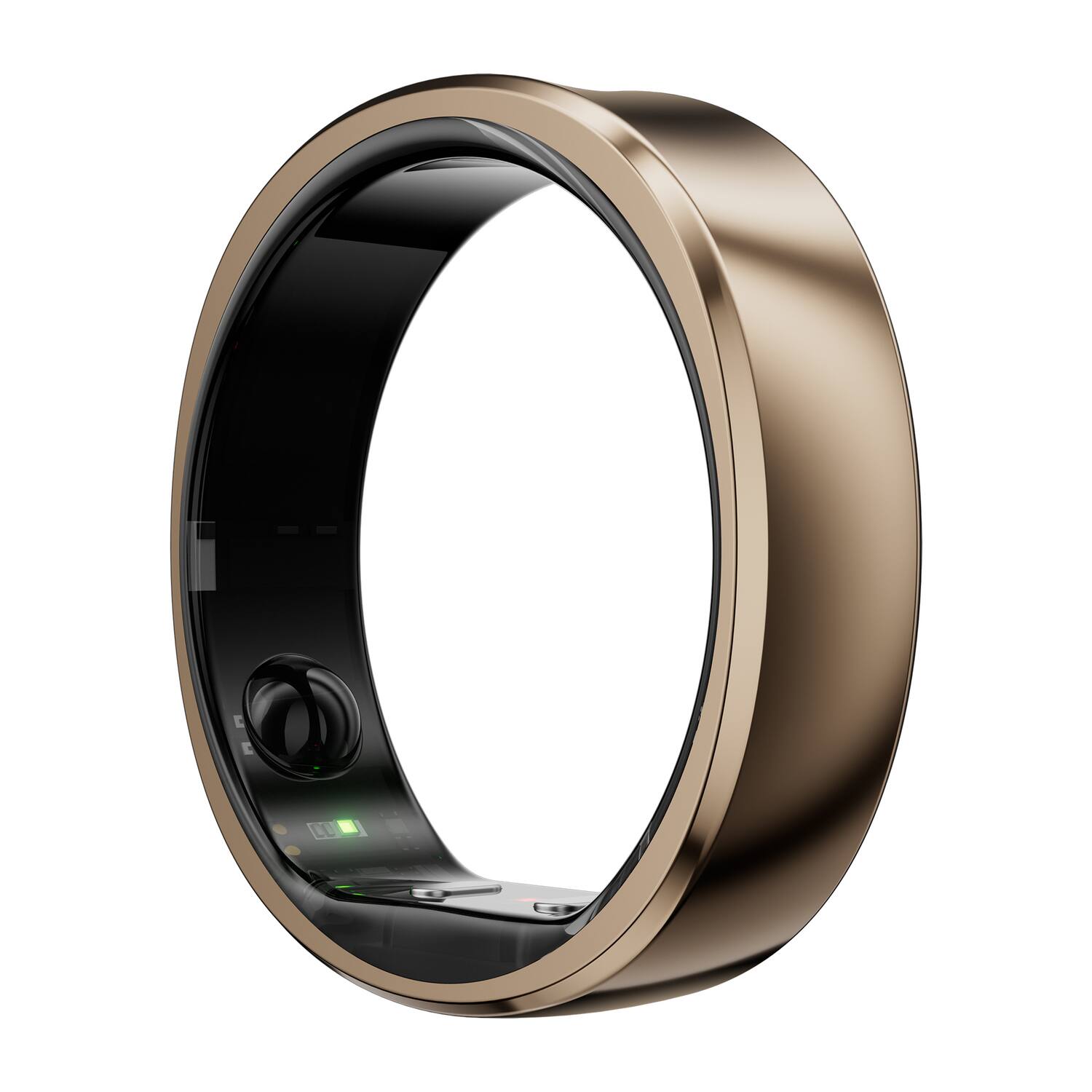 Alt View 7. RINGCONN - Gen 2 Air Ultra-Thin Smart Ring with Health Tracking, AI for Proactive Wellness, Size 10 - Dune Gold.