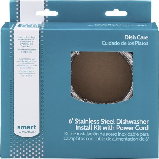 Smart Choice 6' Dishwasher Water Line and 6' Power Cord Kit Multi