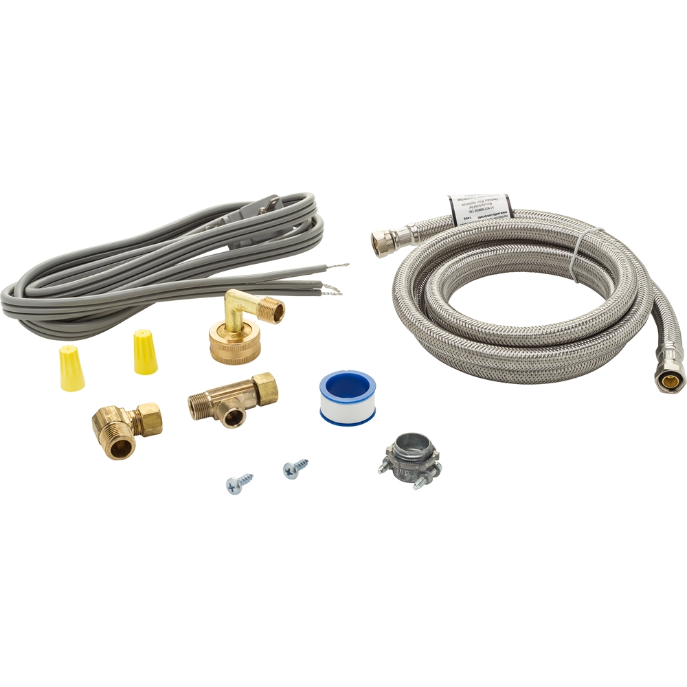Left View: Smart Choice - 6' Dishwasher Water Line and 6' Power Cord Kit - Multi