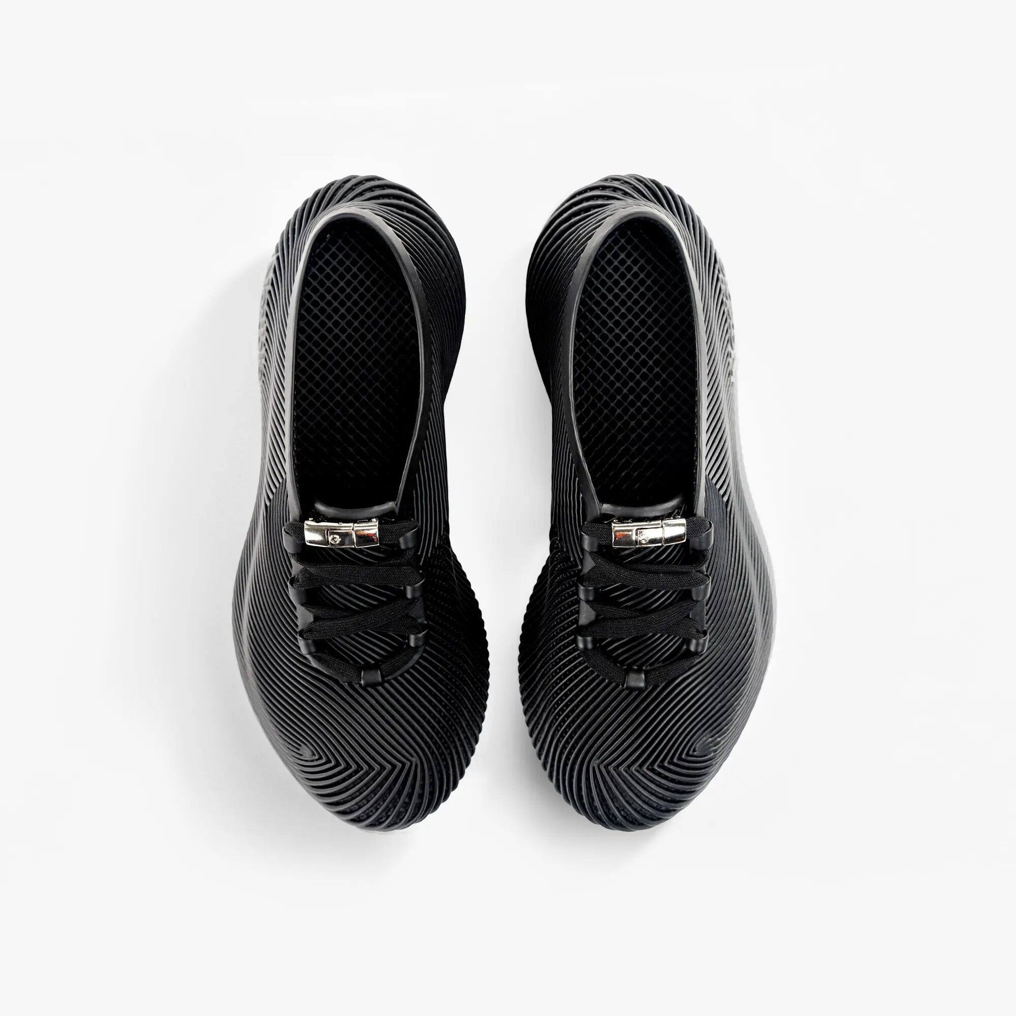 Alt View 1. Nexbie - Aeroraise 3D Printed Sneakers - Black.