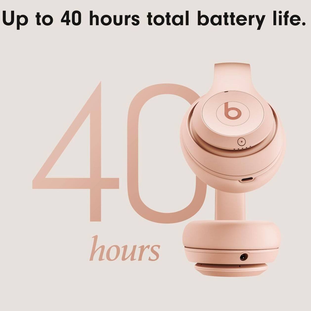 Up to 40 hours total battery life.

40 hours