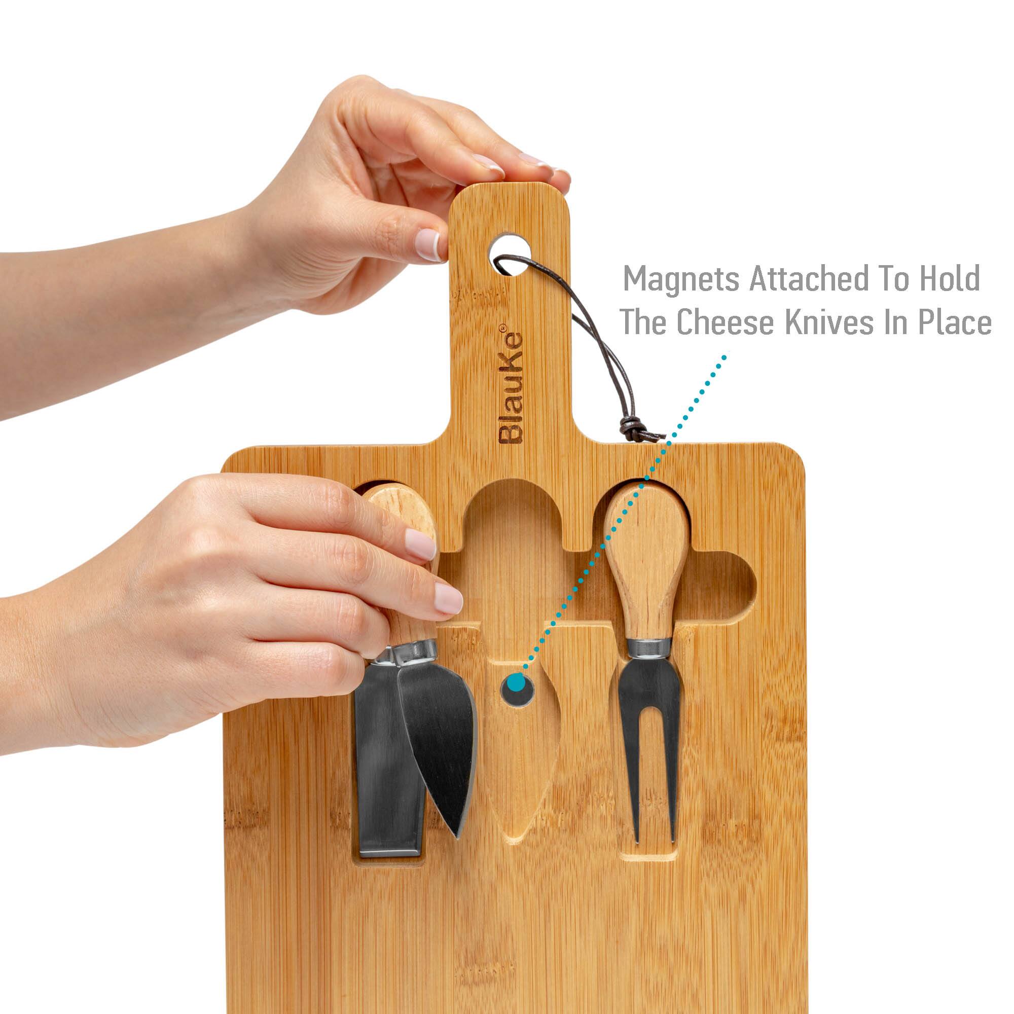 Magnets Attached To Hold The Cheese Knives In Place, BlauKe