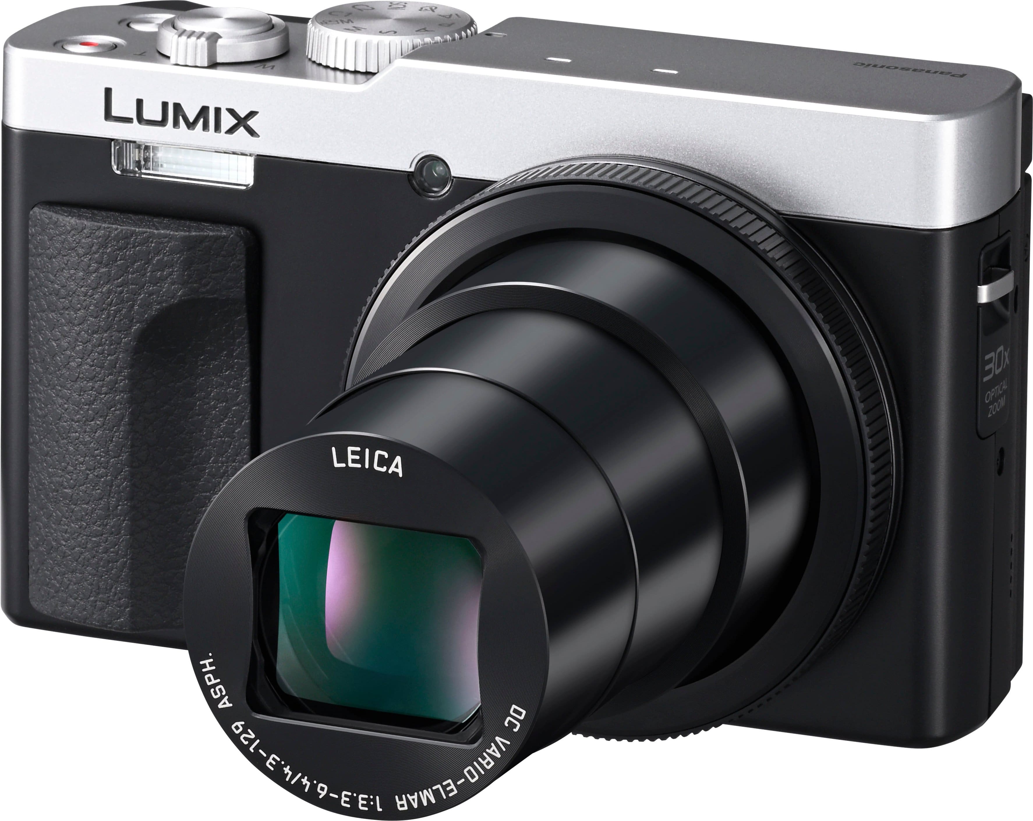 The text on the image reads "LUMIX Panasonic LEICA 30k OPTO A 200 ASPH. DC 62LE/EE VARIO-ELMAR." This text is grouped and corrected as follows:
"LUMIX Panasonic LEICA 30k OPTO A 200 ASPH. DC 62LE/EE VARIO-ELMAR."