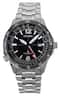 Citizen - Promaster Air GMT Automatic 24 Jewels NB6046-59E Mens Pilot Watch Stainless Steel Black Dial 200M - Silver/Black