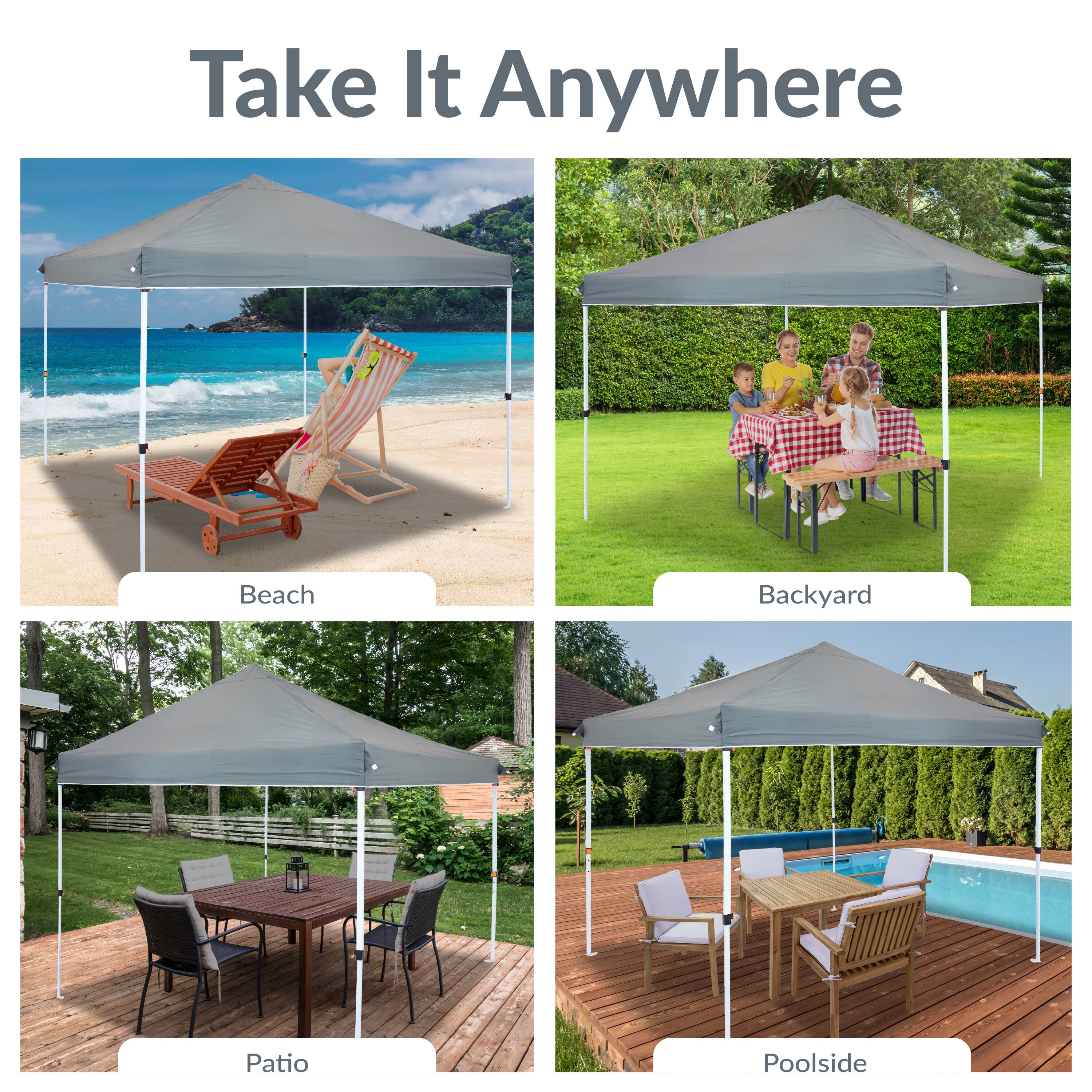 Take It Anywhere

Beach  
Backyard  
Patio  
Poolside